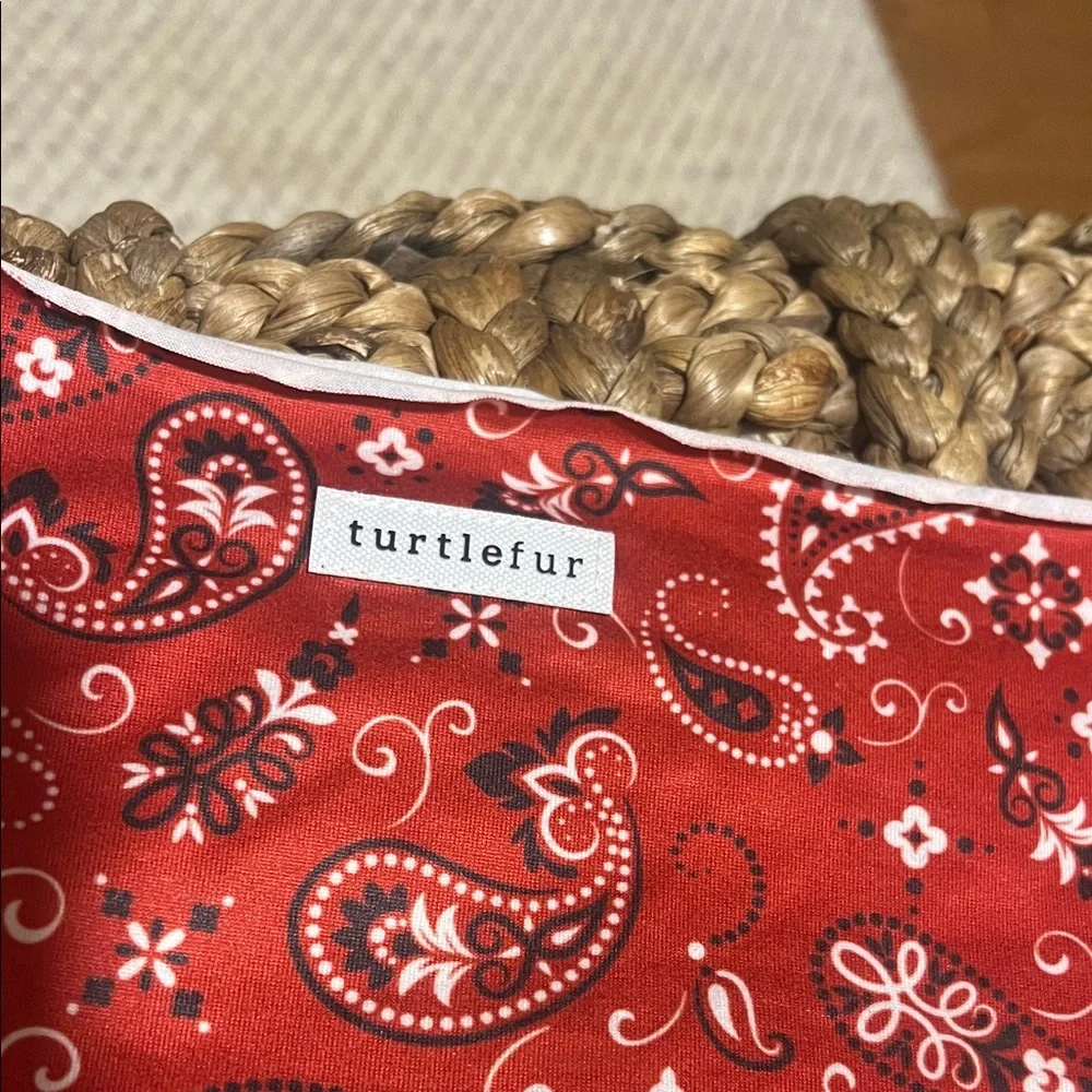 Red Paisley Neck Gaiter by Turtlefur